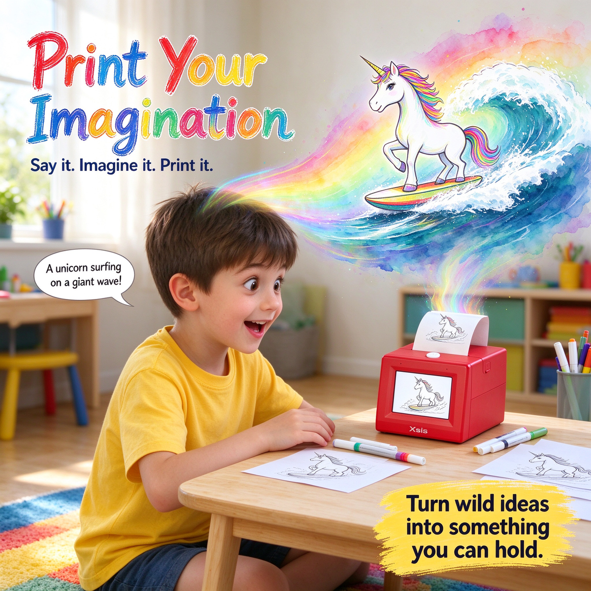Xsis Smart AI Voice-Activated Sticker Printer